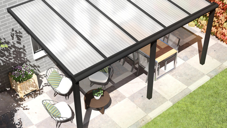 Dubbel gecoat zwart aluminium